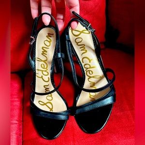 Sam Edelman strapped black heels Size 10